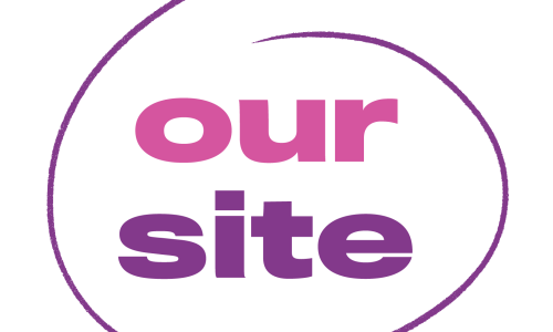 Our Site logo in purple circle