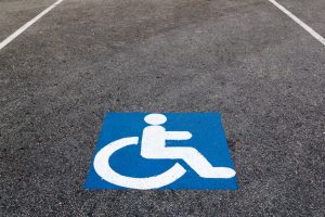 Photo of a disability parking space.
