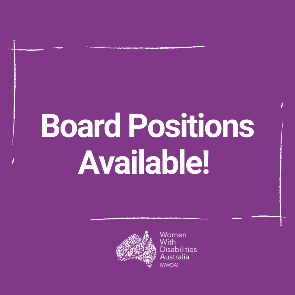 Purple background with white text: 'Board Positions Available'