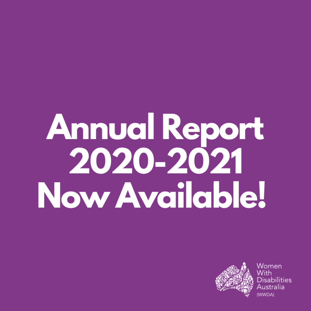 Purple background with white text: 'Annual Report 2020-2021 Now Available!'