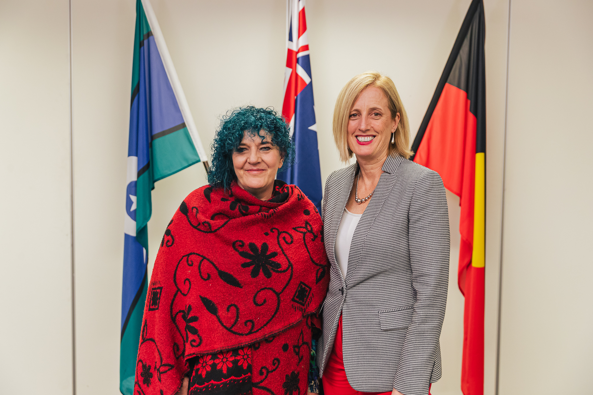 Photo of WWDA CEO Carolyn Frohmader and Minister for Women, Minister Kay Gallagher,